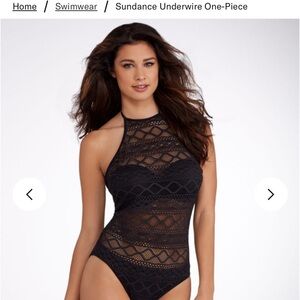 NWT Freya Underwire Sundance One Piece Swimsuit US 34H / UK 34FF Black